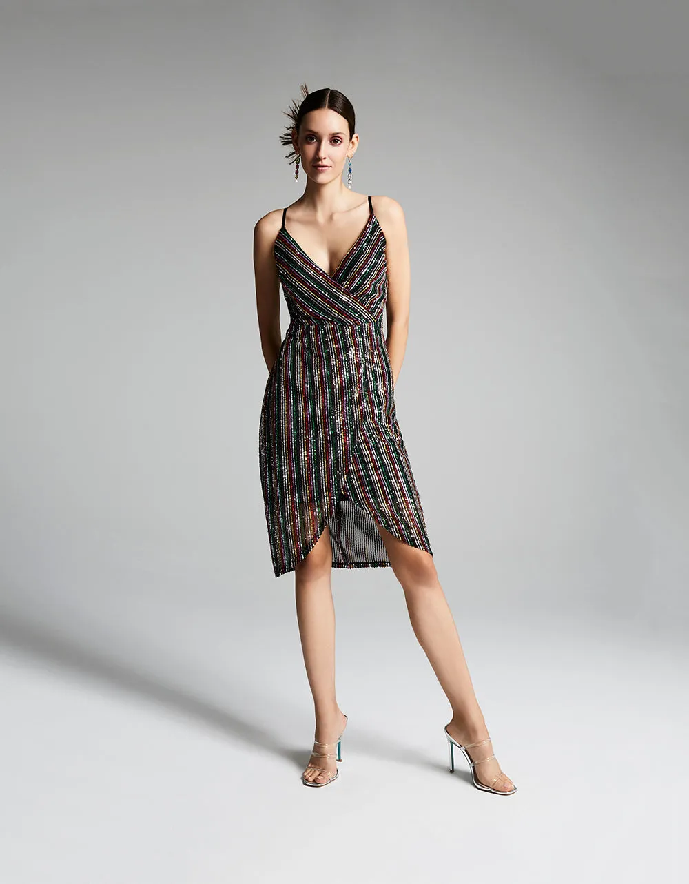 DISCO DREAM MIDI DRESS RAINBOW MULTI | RE:LUV sold by Betsey Johnson product image thumbnail 2