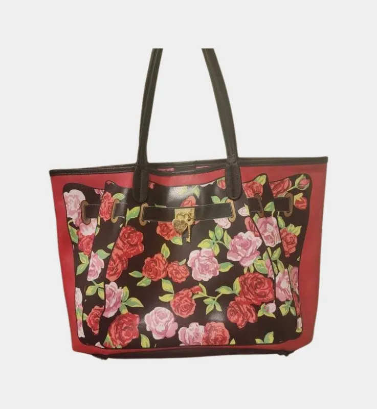 Red floral tote | RE:LUV sold by Betsey Johnson
