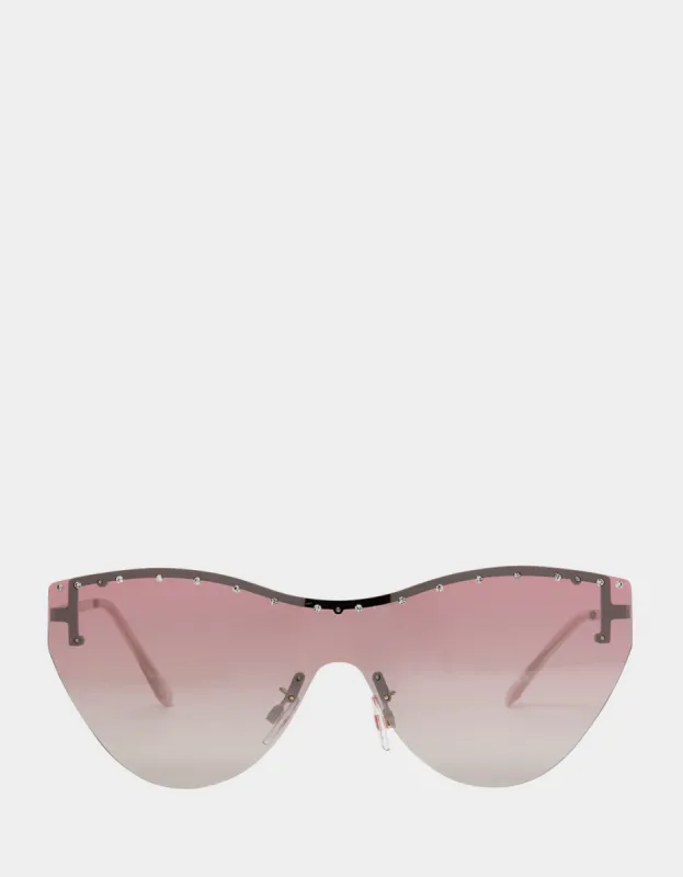 BETSEYS CURVED SHIELD SUNNIES PINK sold by Betsey Johnson