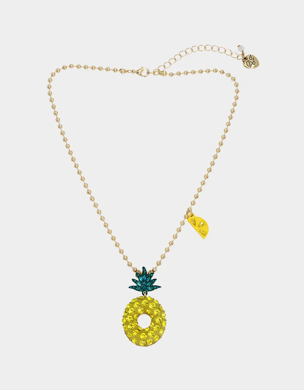 BETSEYS POOL PARTY PINEAPPLE NECKLACE YELLOW sold by Betsey Johnson