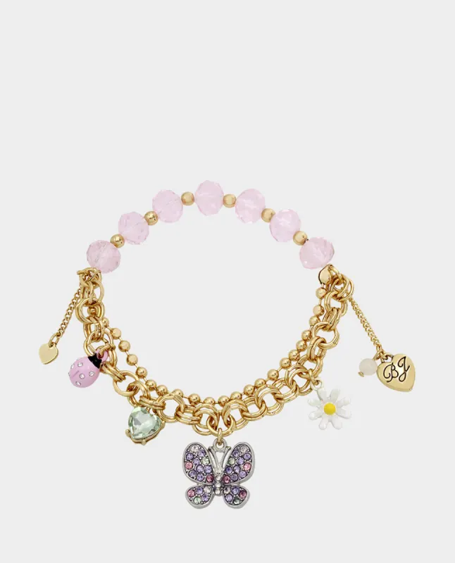 OHH A DAISY CHARM STRETCH BRACELET MULTI sold by Betsey Johnson