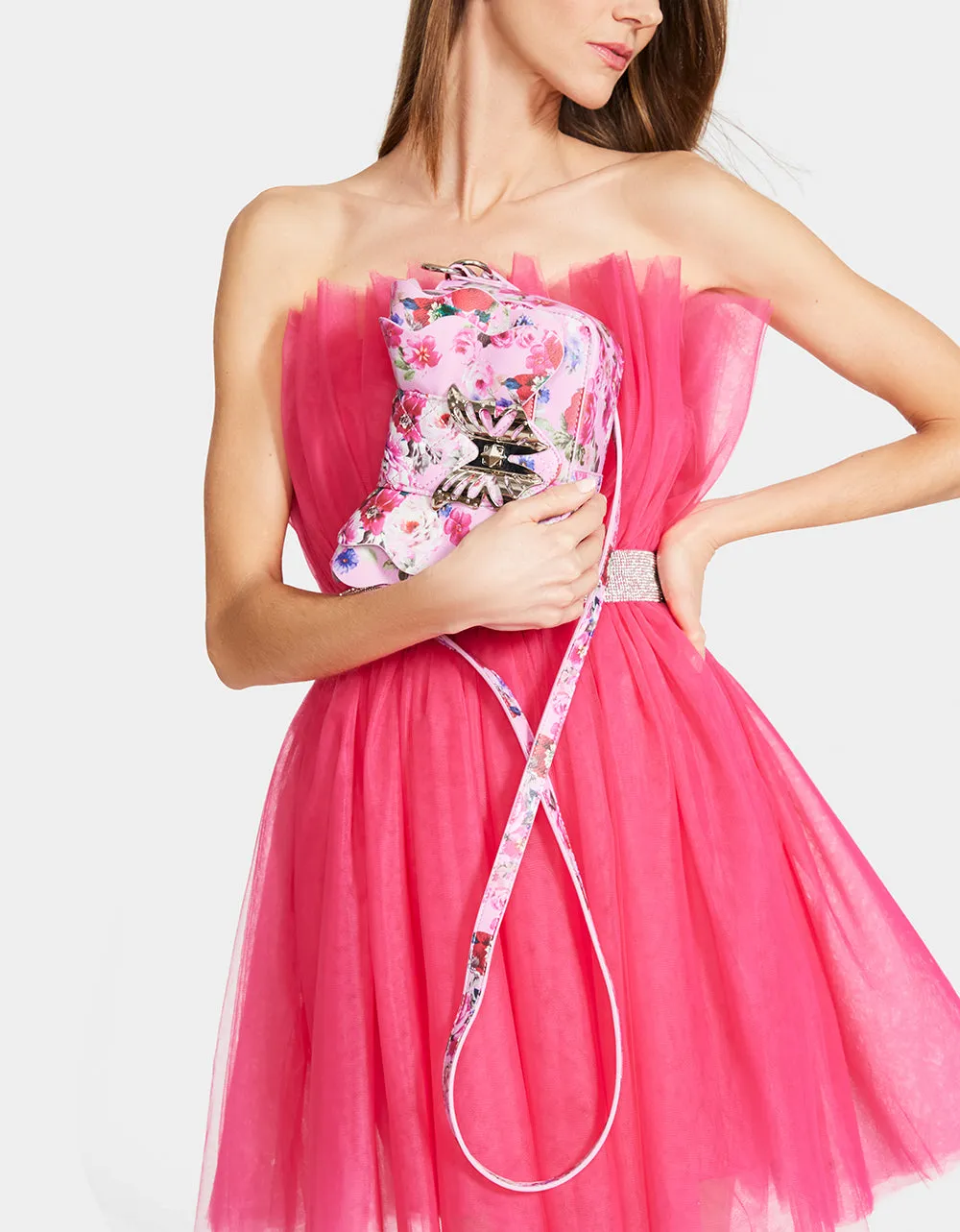 FLIGHTS OF FANCY RUFFLE PINK FLORAL sold by Betsey Johnson product image thumbnail 3