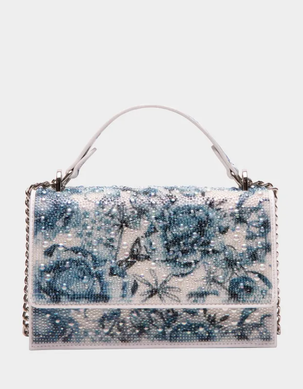 PEARL TOILE CONVERTIBLE BAG BLUE/MULTI sold by Betsey Johnson