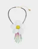 BETSEYS PUFFY FLOWERS SHORT PENDANT WHITE sold by Betsey Johnson