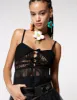 BETSEYS PUFFY FLOWERS SHORT PENDANT WHITE sold by Betsey Johnson