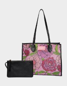 MESHIN AROUND TOTE PINK sold by Betsey Johnson