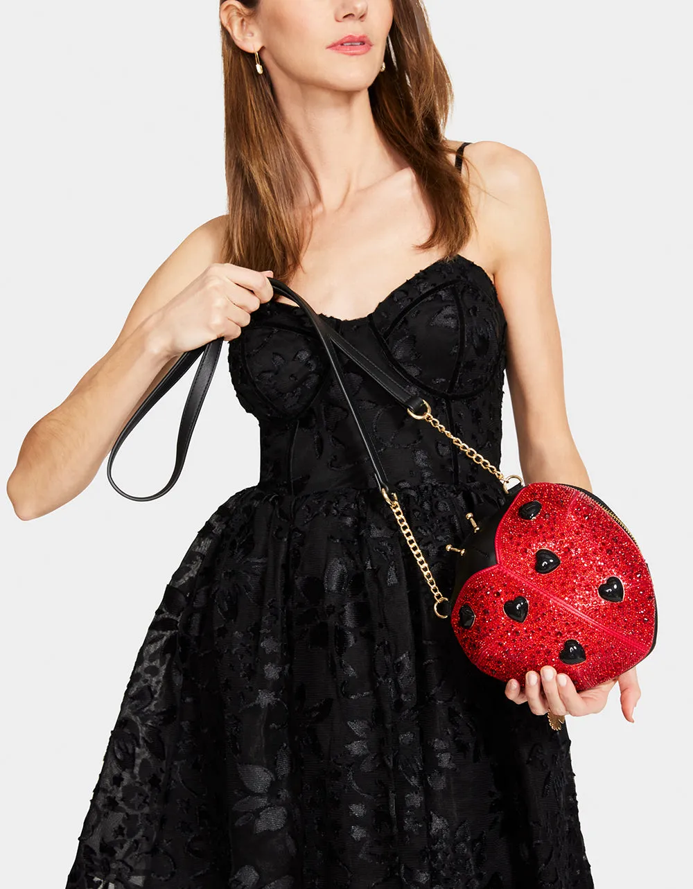 KITSCH LADY IN RED CROSSBODY RED sold by Betsey Johnson product image thumbnail 3