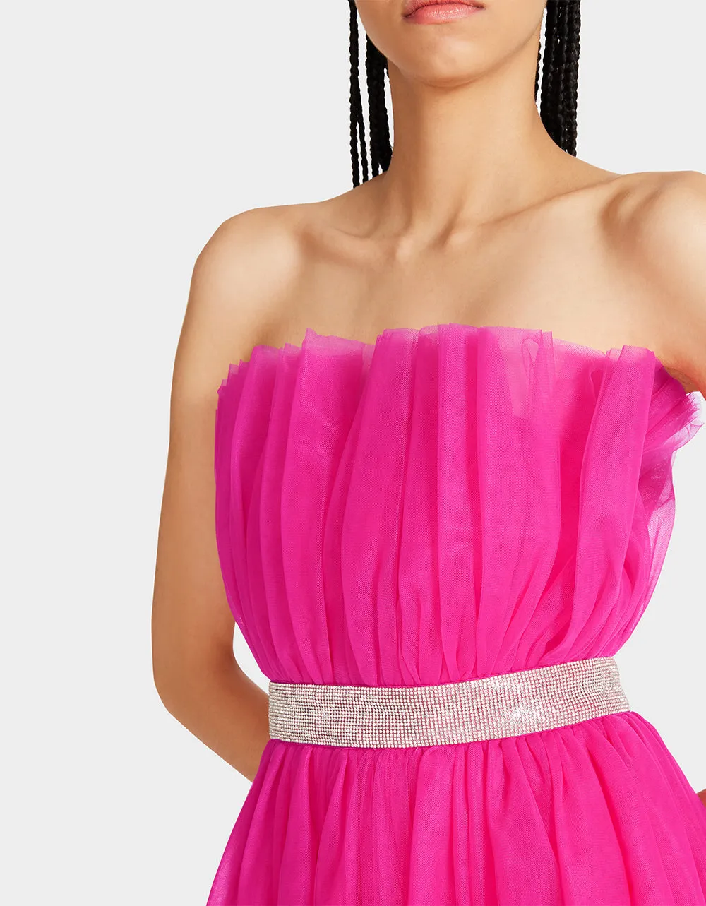 BETSEYS BLING TULLE DRESS HOT PINK sold by Betsey Johnson product image thumbnail 4
