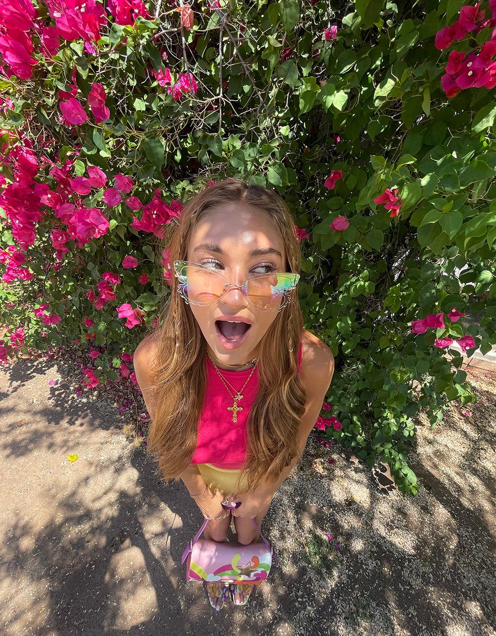 TAKE FLIGHT SUNGLASSES IRIDESCENT sold by Betsey Johnson product image thumbnail 4