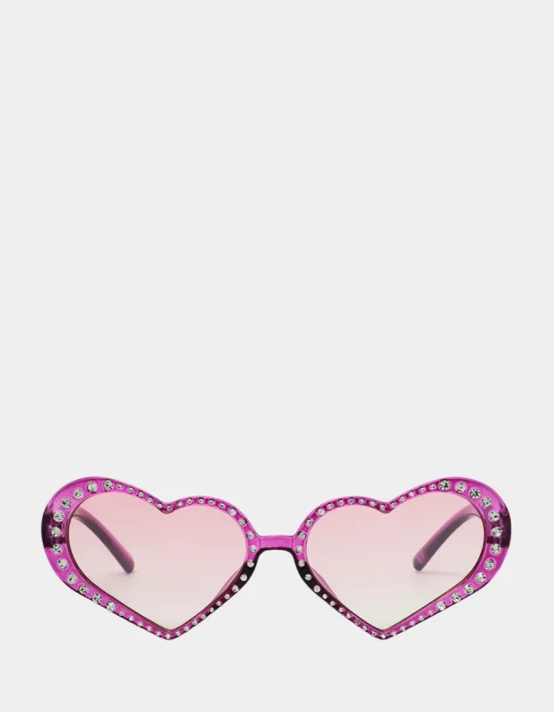 BETSEYS CRYSTAL HEART SUNNIES PINK sold by Betsey Johnson