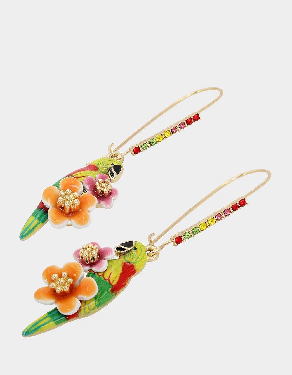 HOLA TO LOVE PARROT HOOK EARRINGS MULTI sold by Betsey Johnson product image thumbnail 2