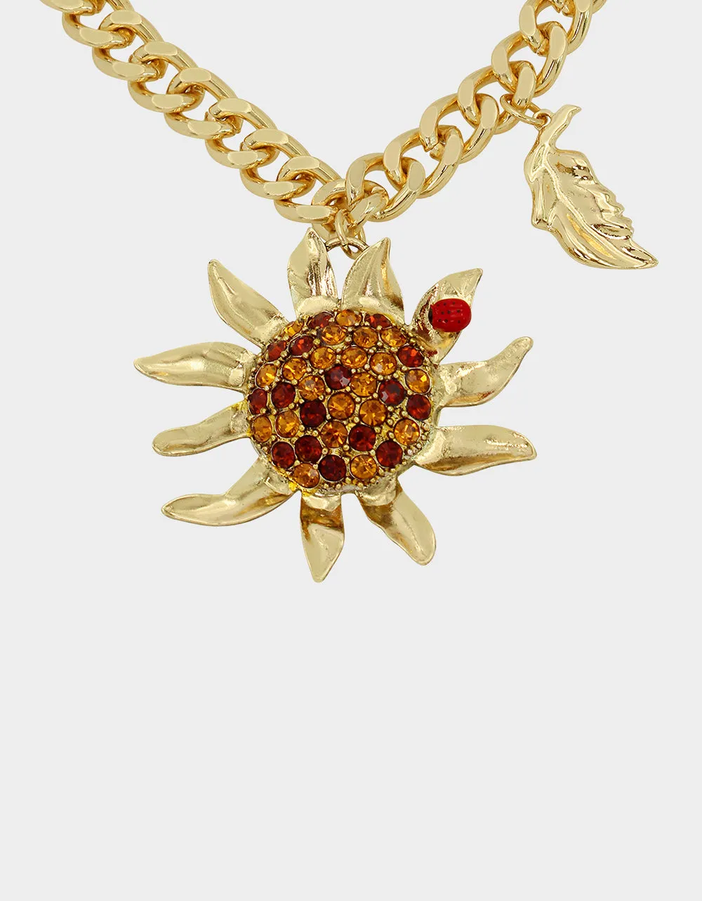 ITS FALL YALL SUNFLOWER PENDANT GOLD sold by Betsey Johnson product image thumbnail 2