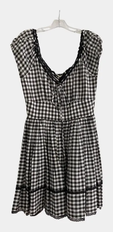 Black and White Checkered Party Dress | RE:LUV sold by Betsey Johnson