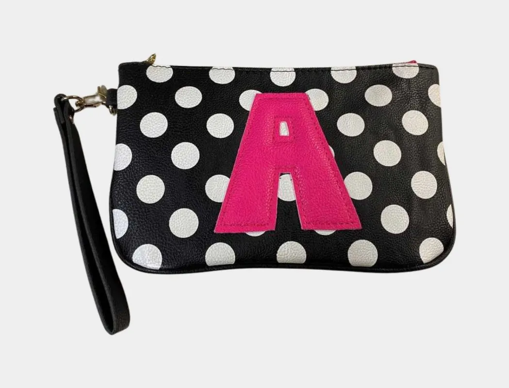 Polka Dot Wristlet Clutch - Letter A | RE:LUV sold by Betsey Johnson