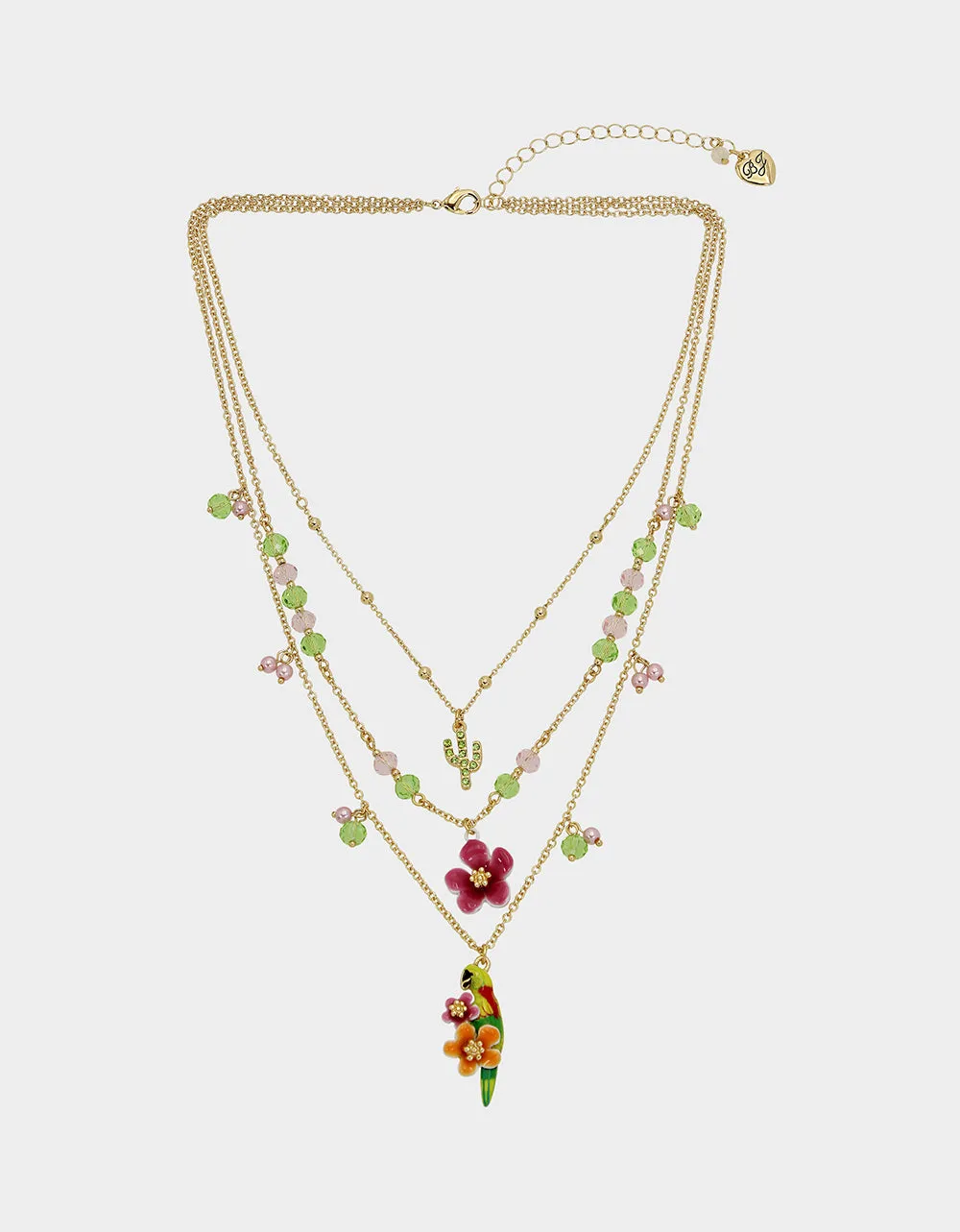 HOLA TO LOVE ILLUSION NECKLACE MULTI sold by Betsey Johnson