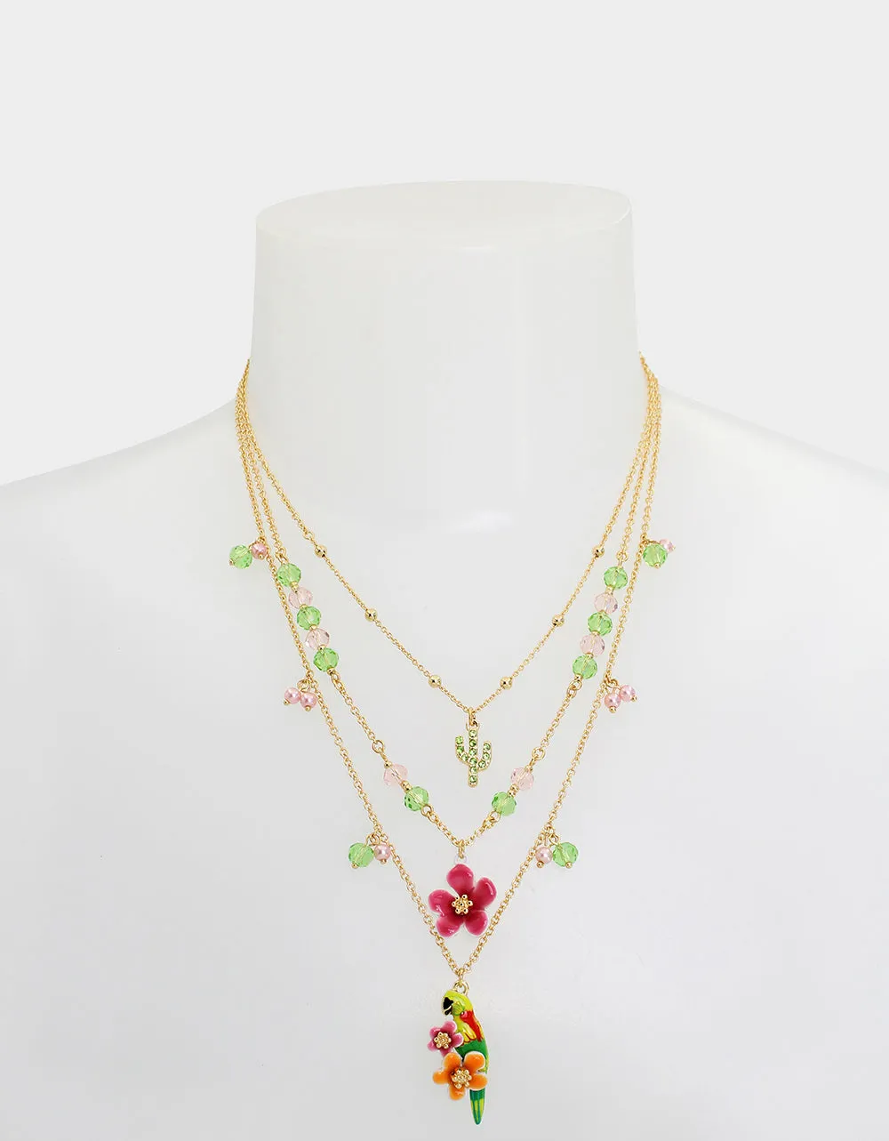 HOLA TO LOVE ILLUSION NECKLACE MULTI sold by Betsey Johnson product image thumbnail 3