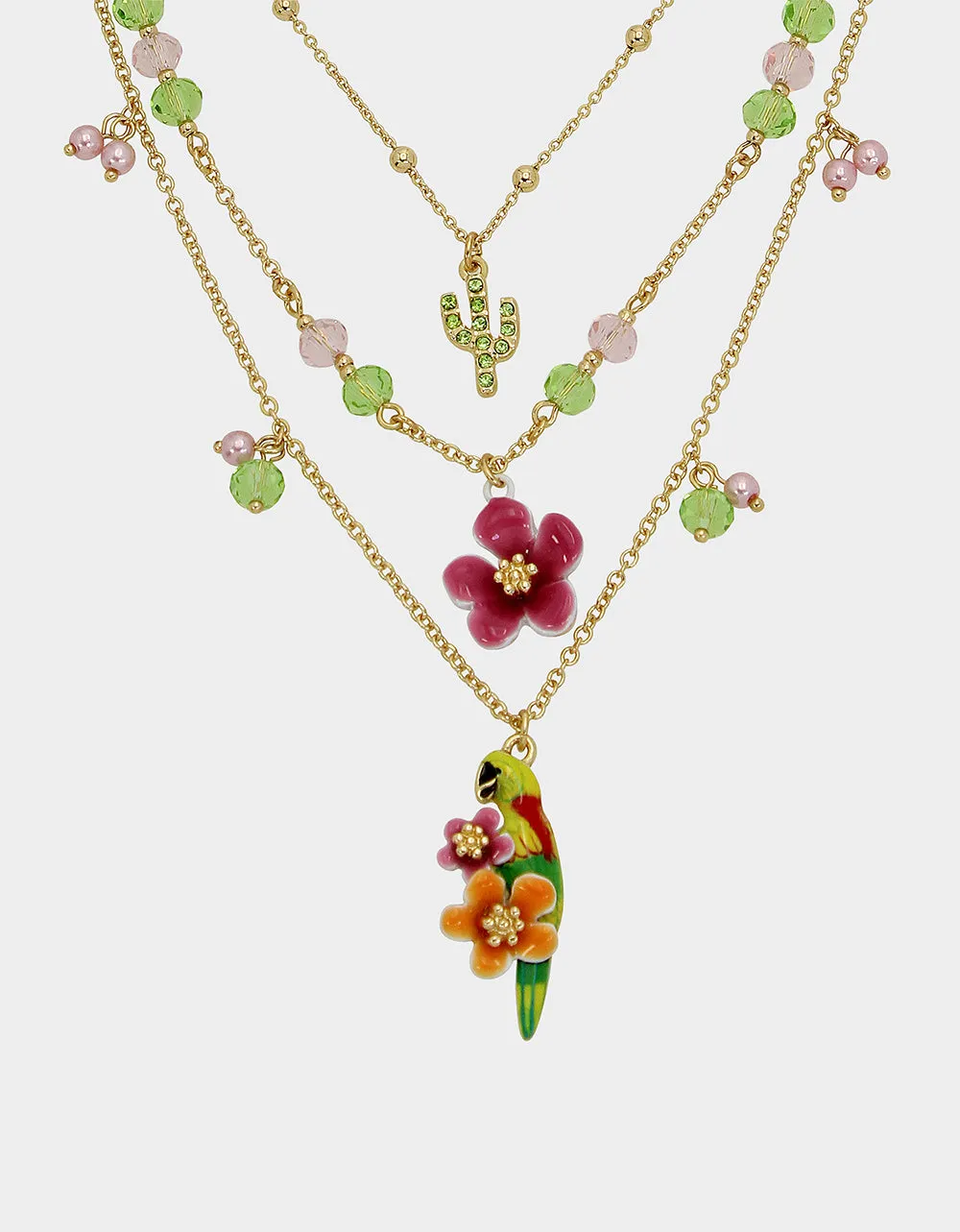 HOLA TO LOVE ILLUSION NECKLACE MULTI sold by Betsey Johnson product image thumbnail 2