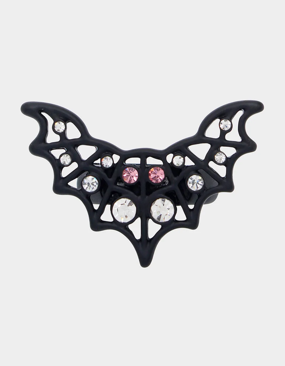 FLY BY NIGHT BAT STRETCH RING RHINESTONE sold by Betsey Johnson
