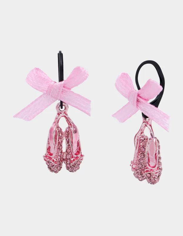 FLY BY NIGHT BALLET SLIPPER DROP EARRINGS PINK sold by Betsey Johnson