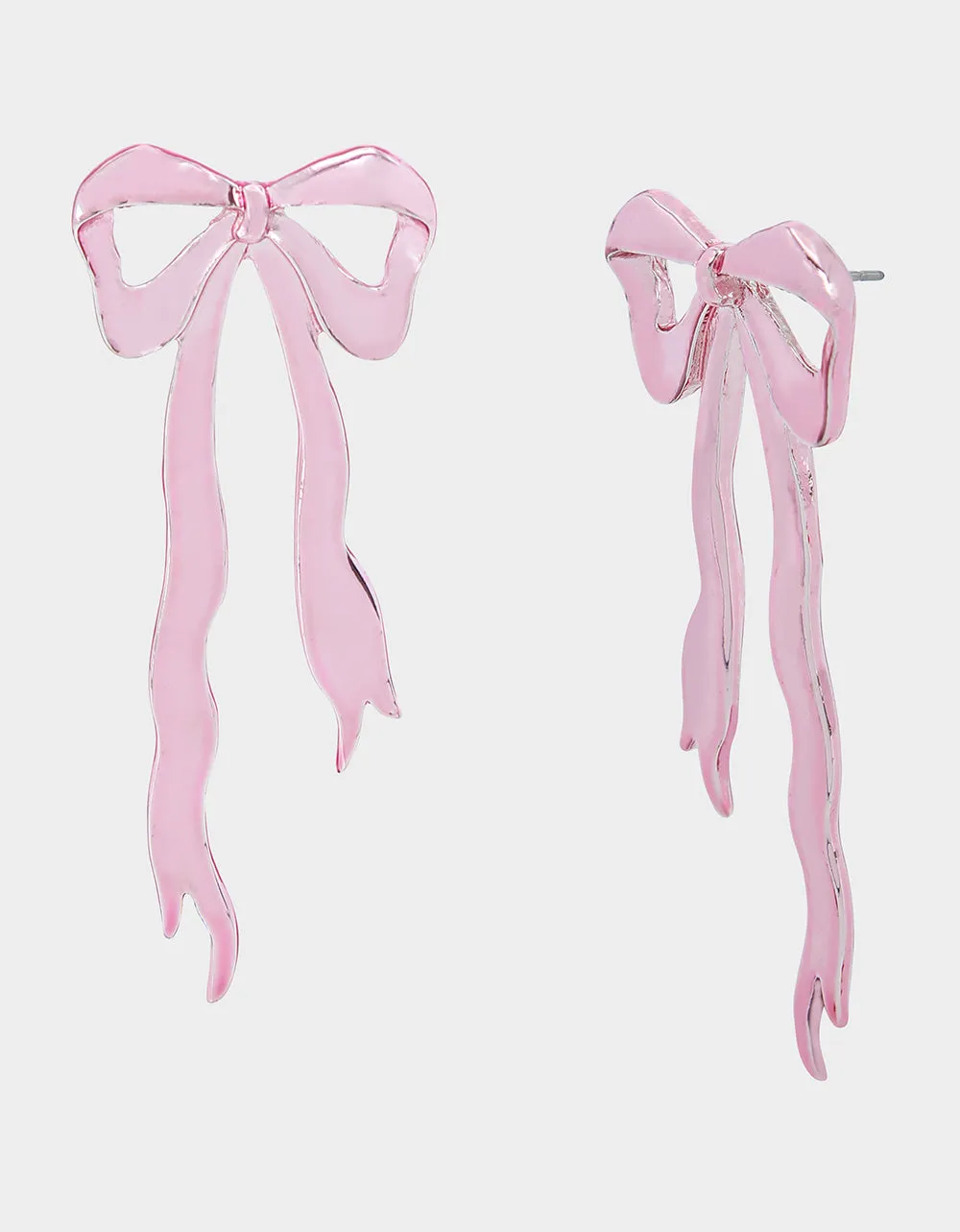 FLY BY NIGHT BOW POST EARRINGS PINK sold by Betsey Johnson