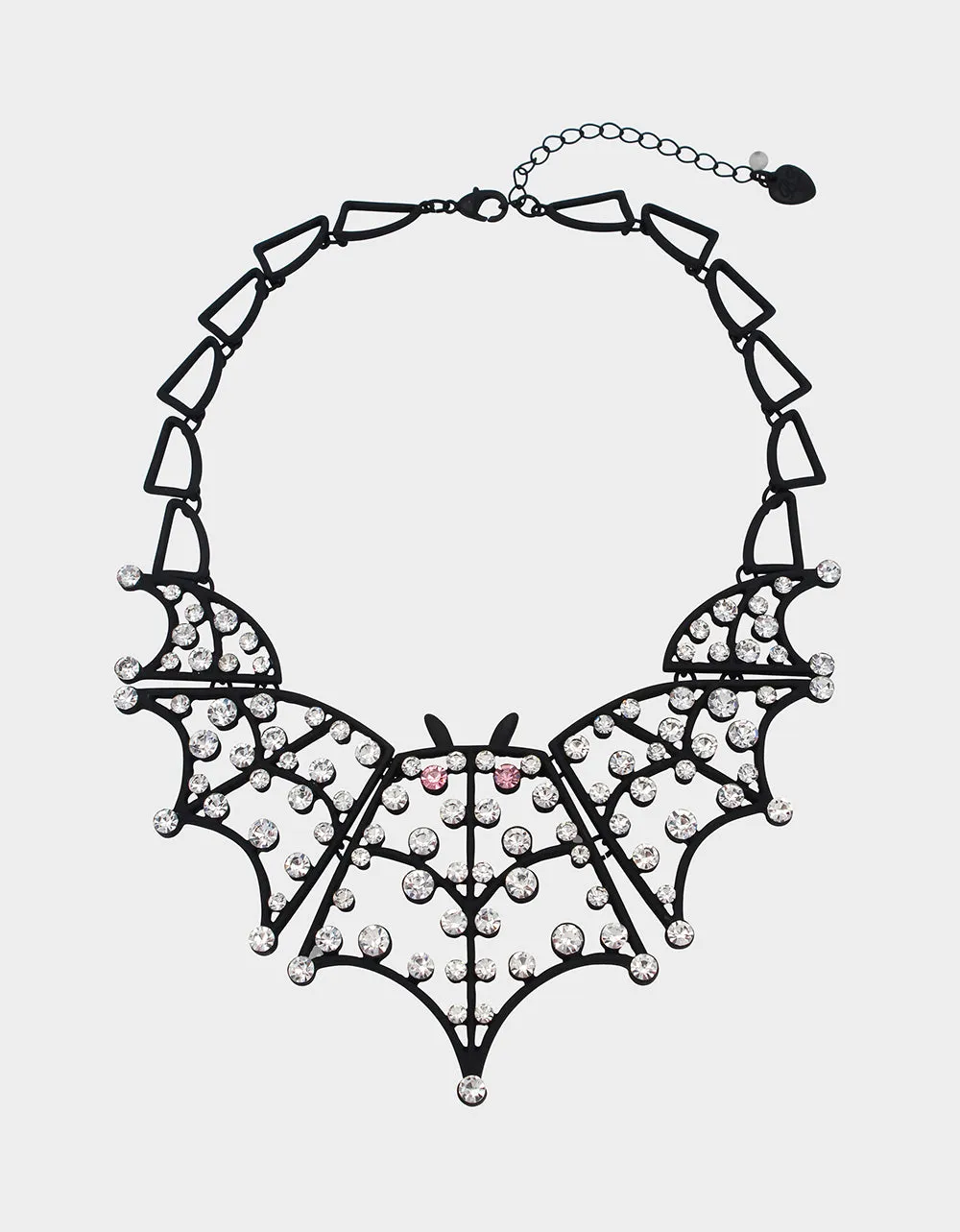 FLY BY NIGHT BAT BIB RHINESTONE sold by Betsey Johnson
