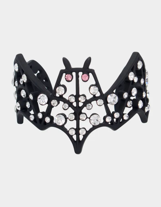 FLY BY NIGHT BAT CUFF BRACELET RHINESTONE sold by Betsey Johnson