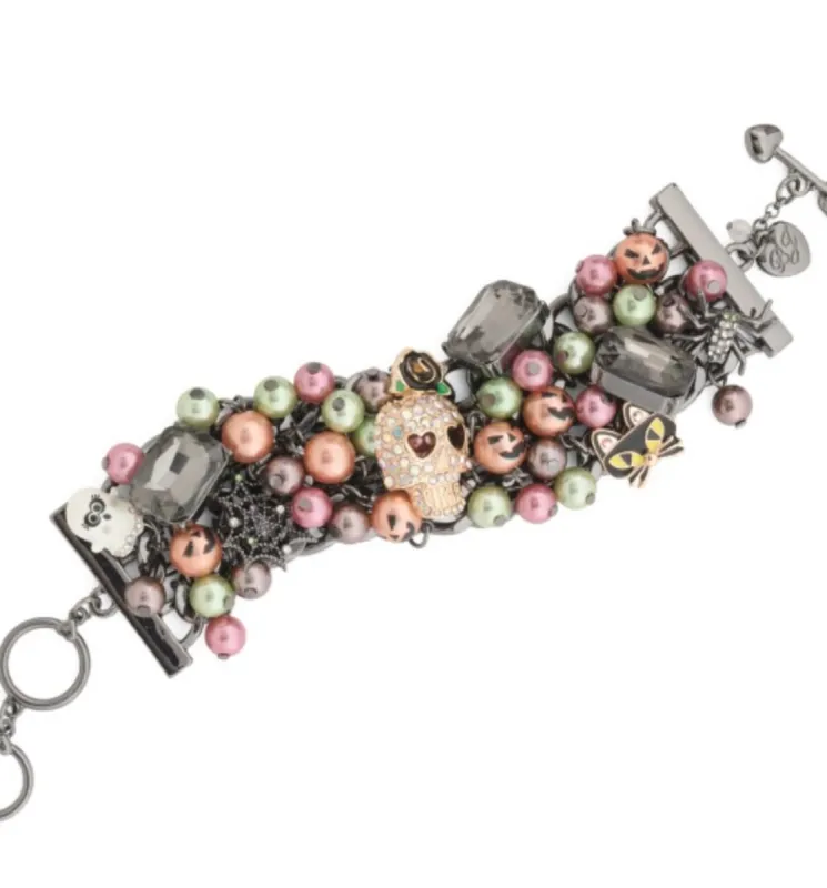 Halloween Ghost Sugar Skull Statement Bracelet | RE:LUV sold by Betsey Johnson