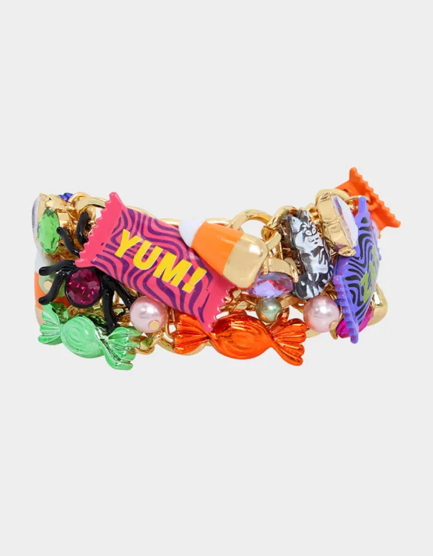 GHOUL FRIENDS CANDY TOGGLE BRACELET MULTI | RE:LUV sold by Betsey Johnson