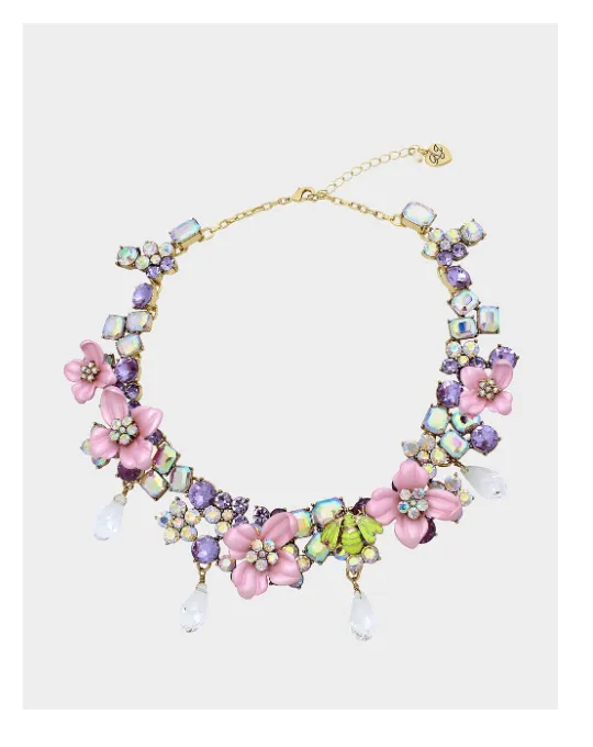 Betseys Flower Show Cluster Necklace Multi - Multi | RE:LUV sold by Betsey Johnson