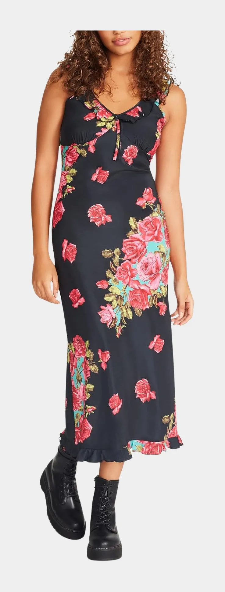 Betsey Johnson Flroal Crepe Midi Dress | RE:LUV sold by Betsey Johnson