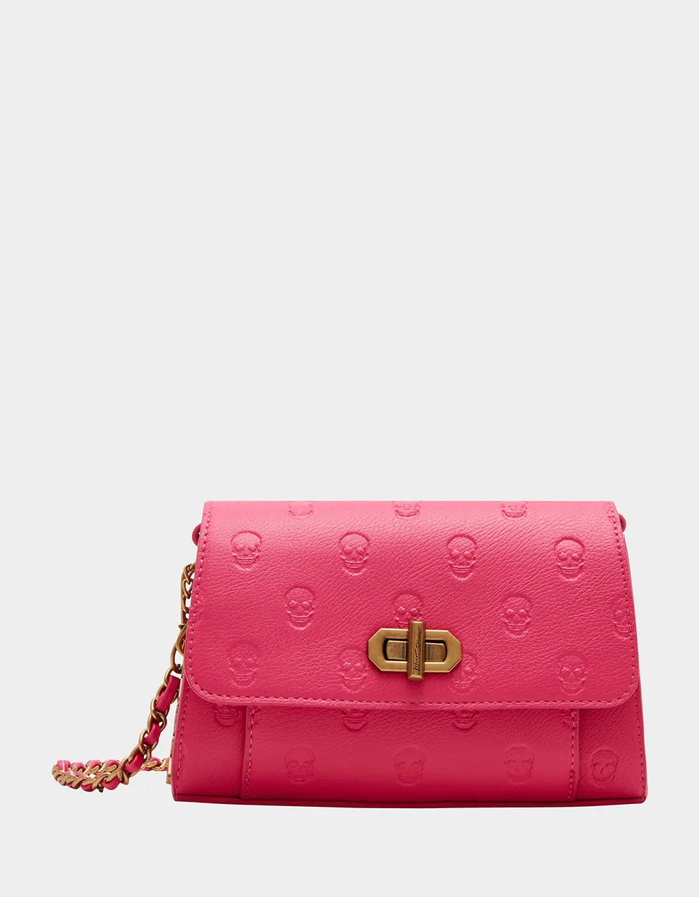 SKULLICIOUS MINI TURNLOCK CROSSBODY PINK sold by Betsey Johnson