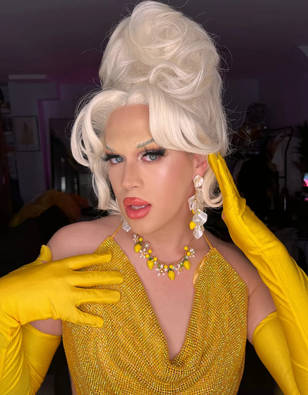 LEMON DROP SHAKY LEMON NECKLACE YELLOW sold by Betsey Johnson product image thumbnail 2