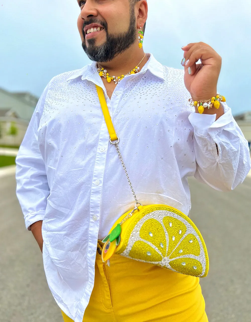 LEMON DROP SHAKY LEMON NECKLACE YELLOW sold by Betsey Johnson product image thumbnail 3