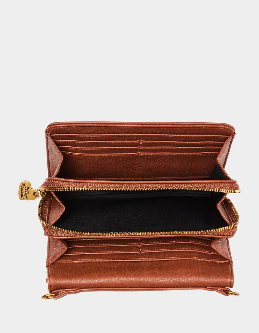 KITSCH GINGERBREAD WALLET ON STRING BROWN sold by Betsey Johnson product image thumbnail 3