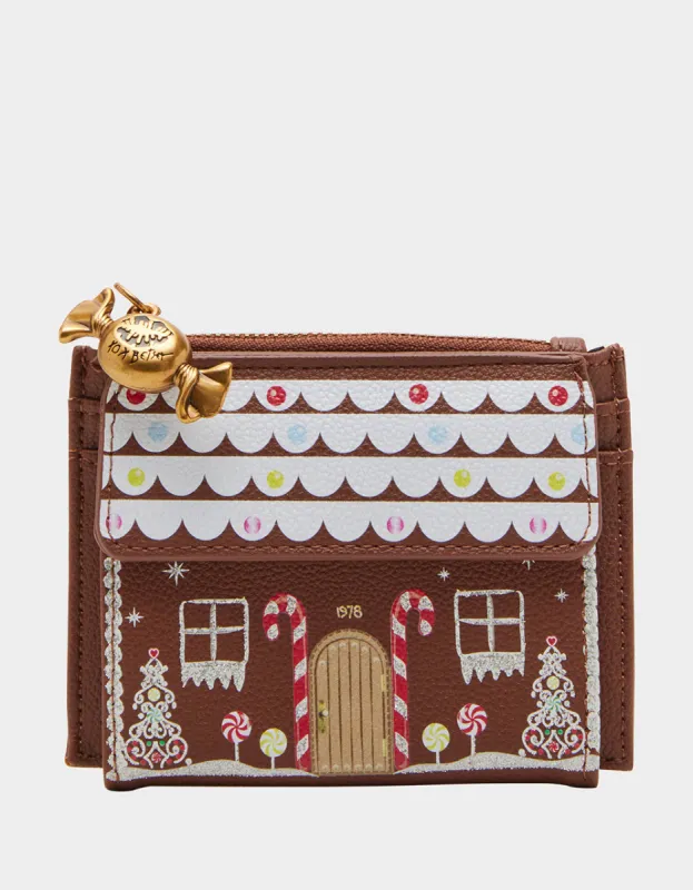 KITSCH GINGERBREAD BIFOLD WALLET BROWN sold by Betsey Johnson