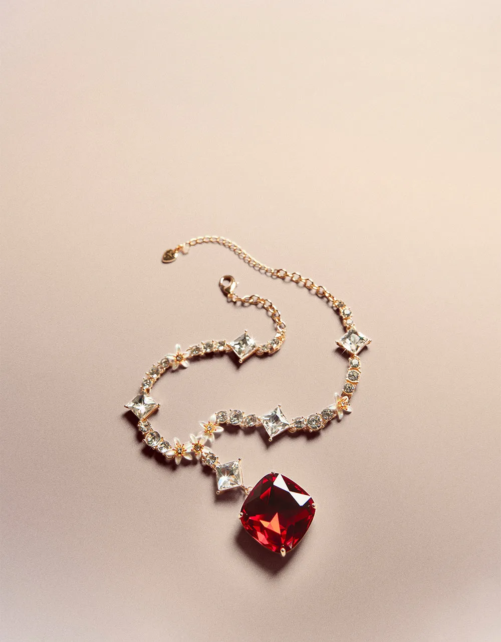 JINGLE BELL BLING LARGE STONE PENDANT RED sold by Betsey Johnson product image thumbnail 2