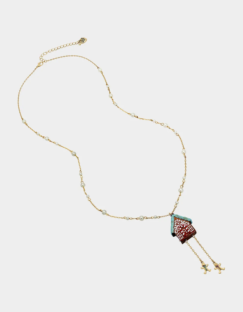 JINGLE BELL BLING GINGERBREAD HOUSE PENDANT MULTI sold by Betsey Johnson product image thumbnail 2