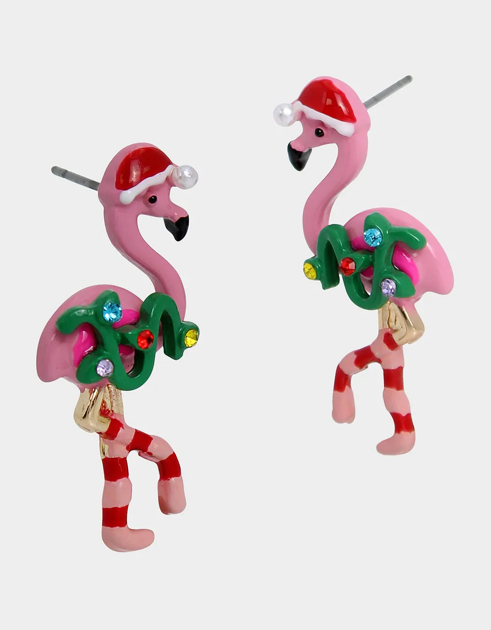 JINGLE BELL BLING FLAMINGO STUD MULTI sold by Betsey Johnson product image thumbnail 2