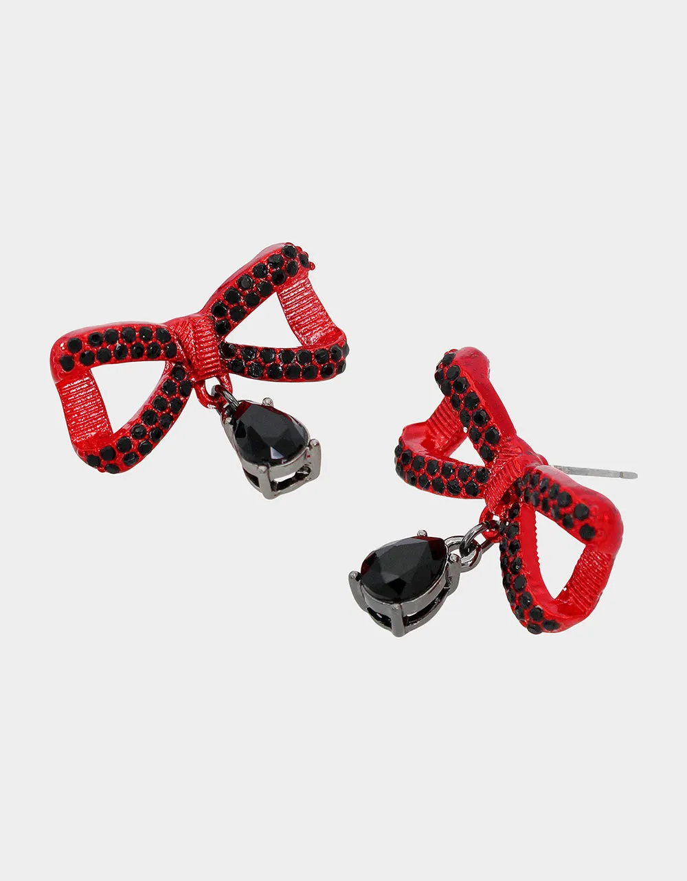 RED BOWS BOW STONE DROP EARRINGS RED sold by Betsey Johnson product image thumbnail 2
