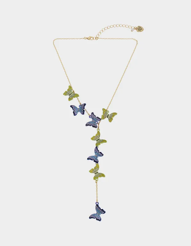 ALL A FLUTTER BUTTERFLY Y NECKLACE MULTI sold by Betsey Johnson