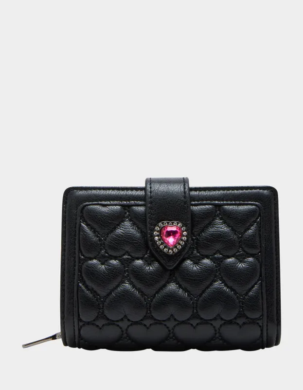 BEJEWELED BIFOLD WALLET BLACK sold by Betsey Johnson
