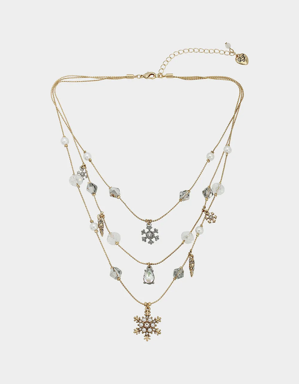 SNOW SPECIAL SNOWFLAKE ILLUSION NECKLACE CRYSTAL sold by Betsey Johnson