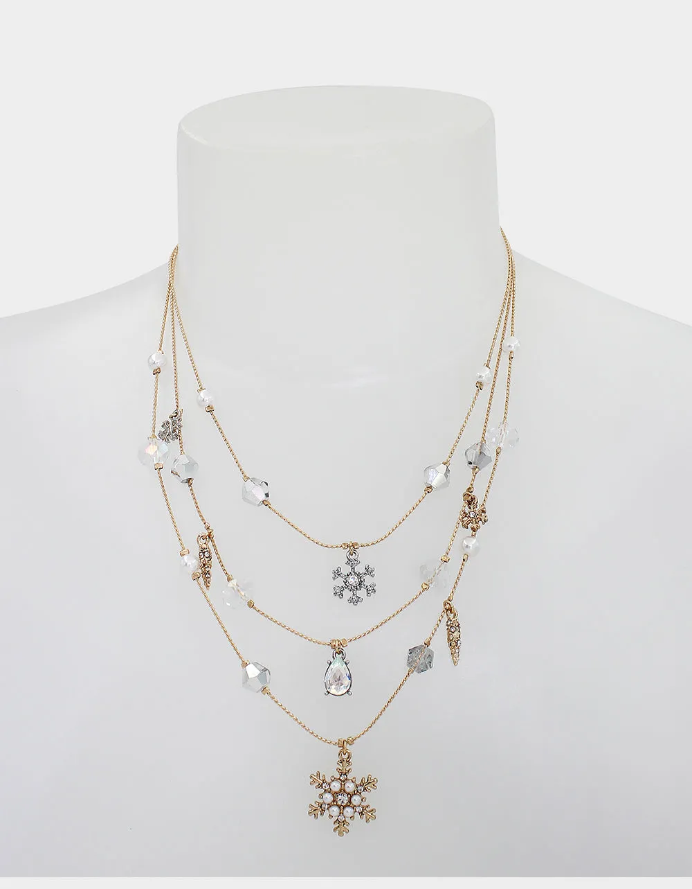 SNOW SPECIAL SNOWFLAKE ILLUSION NECKLACE CRYSTAL sold by Betsey Johnson product image thumbnail 3