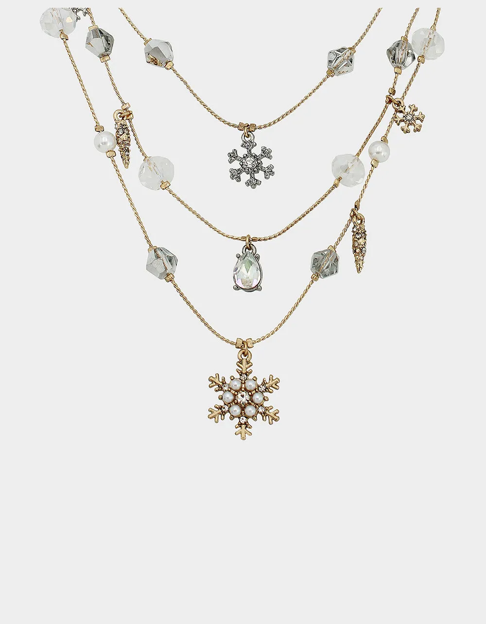 SNOW SPECIAL SNOWFLAKE ILLUSION NECKLACE CRYSTAL sold by Betsey Johnson product image thumbnail 2
