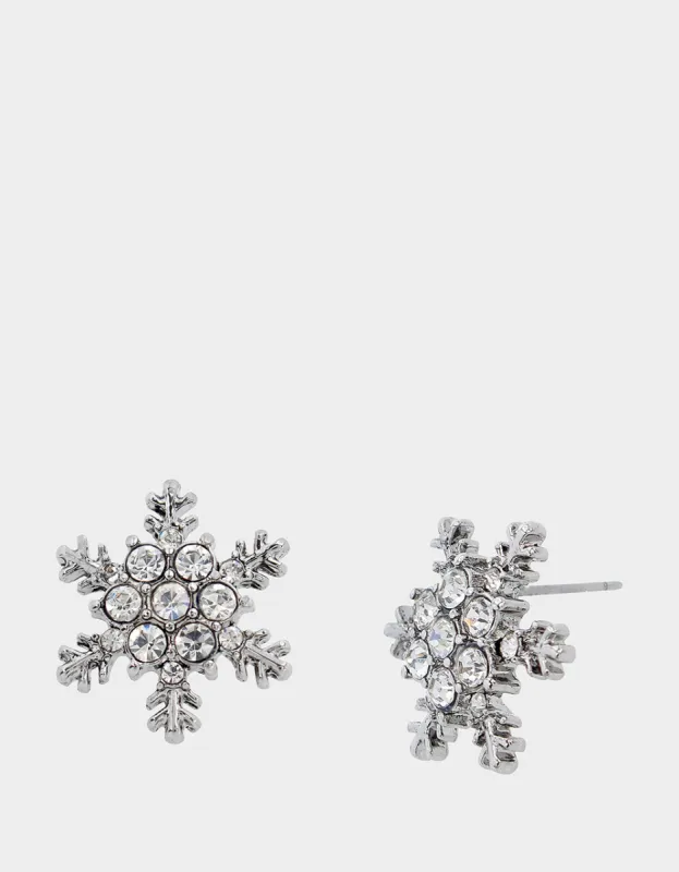 SNOW SPECIAL SNOWFLAKE STUDS CRYSTAL sold by Betsey Johnson
