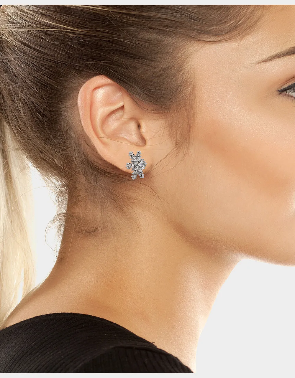 SNOW SPECIAL SNOWFLAKE STUDS CRYSTAL sold by Betsey Johnson product image thumbnail 3