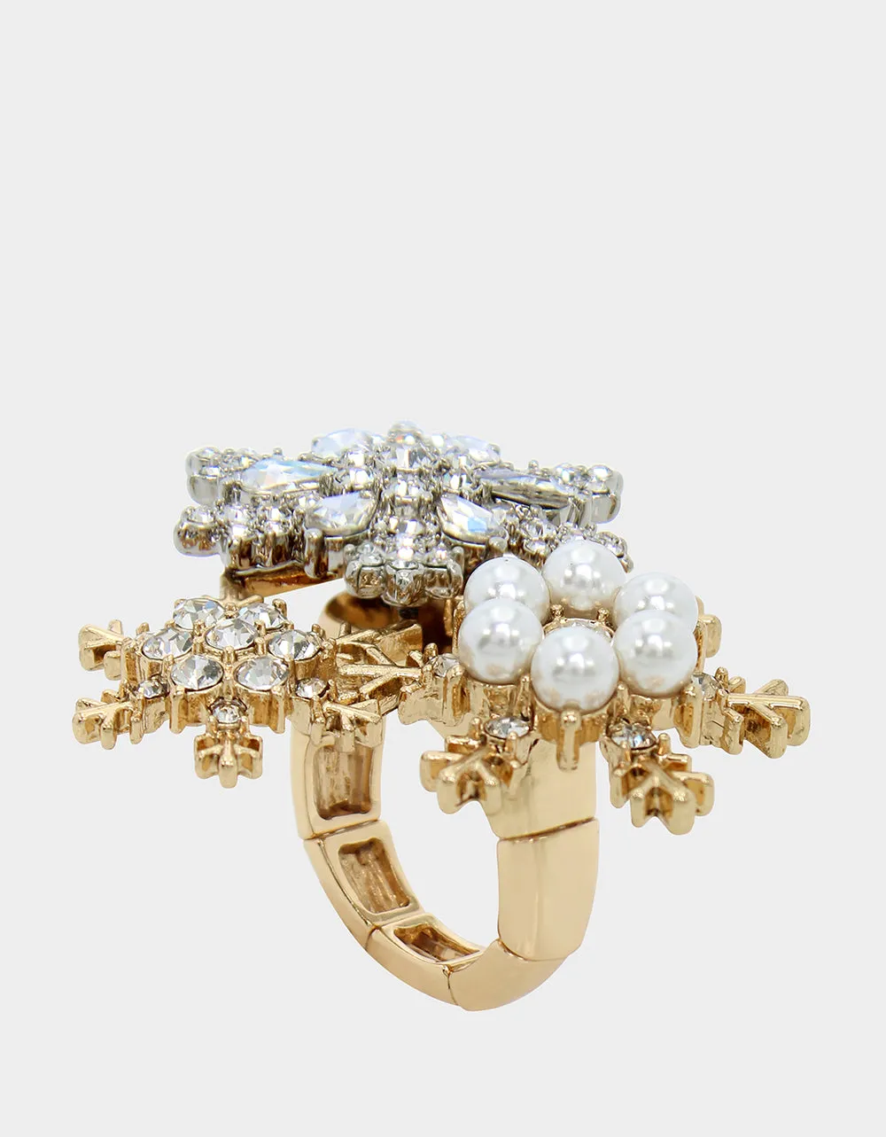 SNOW SPECIAL SNOWFLAKE STRETCH RING CRYSTAL sold by Betsey Johnson product image thumbnail 2