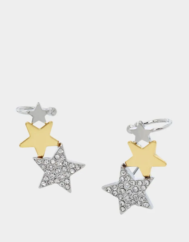 MIDNIGHT MAGIC STAR CRAWLER EARRINGS CRYSTAL sold by Betsey Johnson