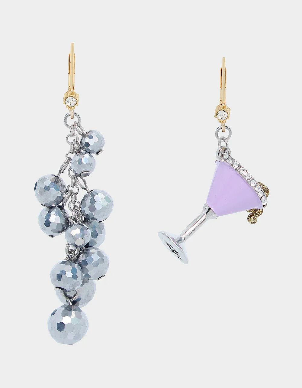 MIDNIGHT MAGIC MARTINI MISMATCH EARRINGS PURPLE sold by Betsey Johnson product image thumbnail 2