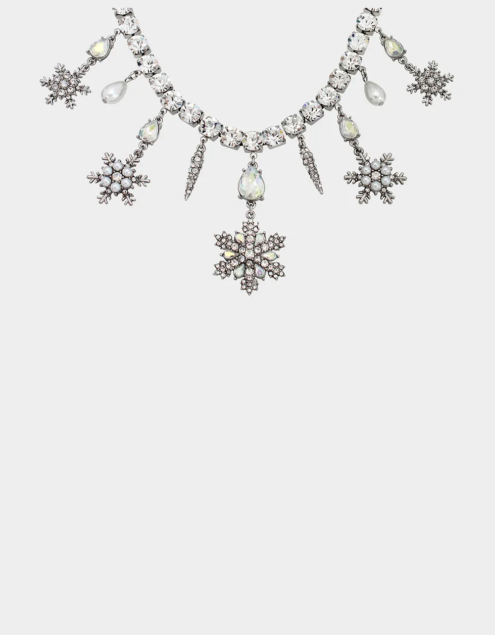SNOW SPECIAL SNOWFLAKE STONE FRONTAL NECKLACE CRYSTAL sold by Betsey Johnson product image thumbnail 2